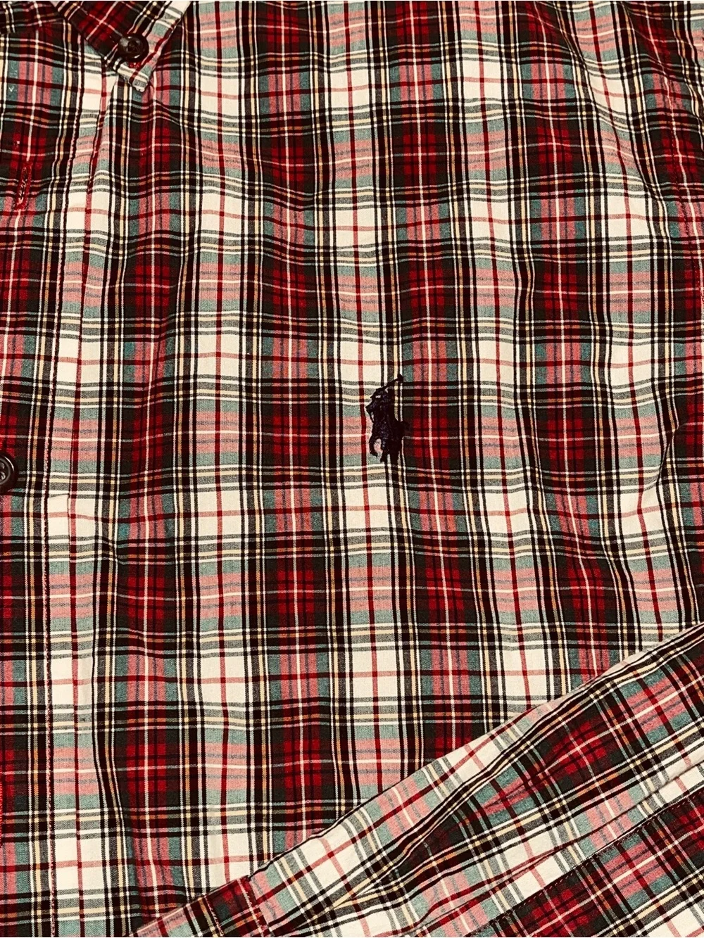 Ralph Lauren Men’s Medium Custom Fit Plaid Long Sleeve Button Down Shirt Pony